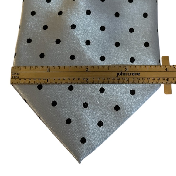 DAMANTE Couture Collection Elegant Gray Polka Dot Tie - Picture 2 of 6